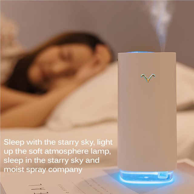 Projector Humidifier USB Powered Air Portable Air Humidifier Diffuser Mute Car Air Freshener With colorful Light For Home Car