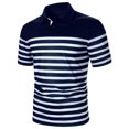 thumbnail image 1 of Dvkptbk T-Shirt Décontracté à Manches Courtes avec Boutons pour Hommes, Patchwork, Col Rabattu, en Liquidation, 1 of 9