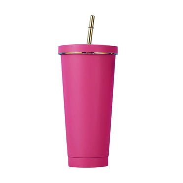 HAOMONZEN Gobelet Isotherme à Double Couche en Acier Inoxydable Portable à Bord, Gobelet Créatif avec Paille, Peinture Durable 500 ml, Motivationnel, Parfait pour la Maison, les Condos, les VR, les Campeurs, Liquidation d'Entrepôt