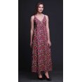 thumbnail image 3 of Bimba Robe Longue Maxi à Bretelles Spaghetti Ajustables à Imprimé Floral, Tenue de Plage d'Été - Moyen, 3 of 5