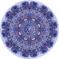thumbnail image 1 of Ahgly Company Tapis d'Intérieur Rond Lavable en Machine Transitionnel Violet Profond Péri-Froissement, 4 Pieds Rond, 1 of 7