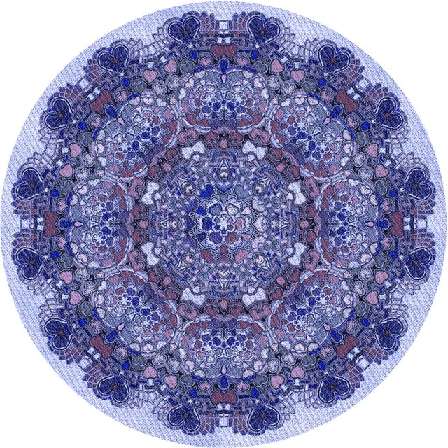 Ahgly Company Tapis d'Intérieur Rond Lavable en Machine Transitionnel Violet Profond Péri-Froissement, 4 Pieds Rond