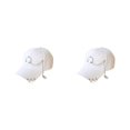 thumbnail image 4 of mmirethe Classic Baseball Hat With Ring Decor Adding Touch Of Style To Outfits Casual Ring White 2Set, 4 of 6