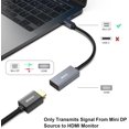 thumbnail image 2 of Adaptateur Mini DisplayPort vers HDMI, Adaptateur Benfei Mini DP vers HDMI compatible avec MacBook Air/Pro, Microsoft Surface Pro/Dock, Moniteur, Projecteur et Plus - Gris, 2 of 5