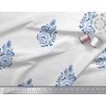 thumbnail image 3 of Soimoi Moss Georgette Fabric Leaves,Floral & Paisley Block Print Sewing Fabric Yard 42 Inch Wide, 3 of 3