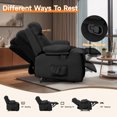 thumbnail image 3 of Lnsenfin Manual Small Recliner Chair for Small Spaces Linen Living Room,Black, 3 of 6
