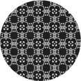 thumbnail image 1 of Ahgly Company Machine Washable Indoor Square Transitional Night Black Area Rugs, 3' Square, 1 of 7