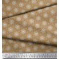thumbnail image 3 of Soimoi Brown Cotton Poplin Fabric Circle Art Geometric Decor Fabric Printed Yard 56 Inch Wide, 3 of 5