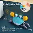 thumbnail image 3 of yeacher Rechargeable Interactive Crab Toy with LED Lights & Music – Durable ABS Material, USB Charging, Fun Crawling Motion for Kids (English Packaging), 3 of 7