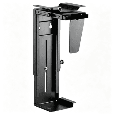 Support Tour pour Boîtier d'Ordinateur sous le Bureau, Support Mural Pivotant à 360° pour Boîtier PC avec Réglage de Hauteur et de Largeur, Capacité de Charge 22 Lb