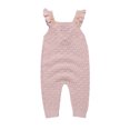 thumbnail image 1 of MIASHUI Baby Girls Sweater Knit Overalls Adjustable Strap Ruffles Sleeveless Romper,Light Pink,12-18 Months, 1 of 9