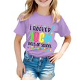 thumbnail image 1 of TZEWGL T-Shirts For Girl Print Round Neck Loose Short Sleeve Clothes For Newborns size 11-12T, 1 of 4