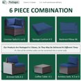 thumbnail image 2 of Kullavik Patio All Weather woven 6-Piece Metal Sectional Sets with Cushions,Navy Blue, 2 of 5