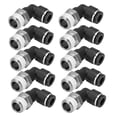 thumbnail image 1 of Trachea Quick Plug Quick Connector, 1.0 - 1.2Mpa Pneumatic Fitting Quick Connect Hose Fittings Air Fittings 10Pcs External Thread  For Automation Equipment 8 01, 1 of 8