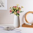 thumbnail image 2 of 13-head Artificial Chrysanthemum Bouquet Simulation Flora Decor Home Table Centerpiece Wedding Fake Flower  Wine Red, 2 of 9
