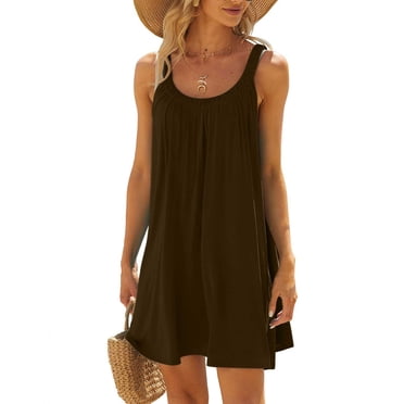 Mefallenssiah Robe de Plage pour Femme Paréo de Bikini Tenue de Plage Décontractée Vacances Courte Robes d'Été