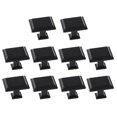 thumbnail image 1 of 10pcs Square Knob Cupboard Wardrobe Door Knobs Black Drawer Pull Handles, 1 of 8