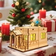 thumbnail image 4 of Light-Up Handmade Wooden Christmas Village Houses For Crafts, 4 of 9