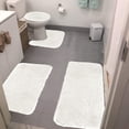thumbnail image 1 of Meitianfacai Solid Color Bath Mats 4 Set Bathroom Rugs For 4 Pcs Toilet Mats Universal Soft Comfortable Water Absorption Non-Slip Thick Machine Washable Easier To Dry Dark, 1 of 8