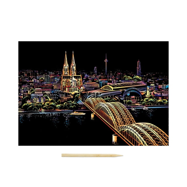 Kit DIY Nightscape pour Adultes et Enfants Révélant des Peintures Magiques Phosphorescentes