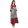 thumbnail image 2 of Bimba Kurti Anarkali Longue pour Femmes, Manches 3/4, Kurta Maxi, Blouse Noire de Designer, 2 of 8