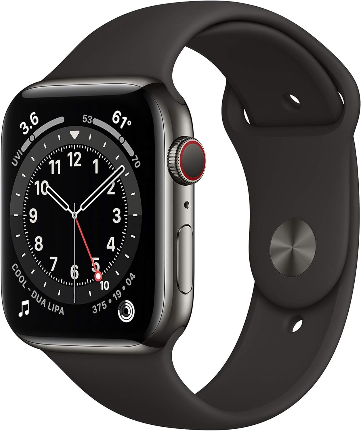 Refurbished Apple Watch Series 6 Stainless Steel 44mm A2293 (GPS + Cellular) Graphite (Grade B)