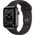 thumbnail image 1 of Remis à Neuf Apple Watch Series 6 Acier Inoxydable 40 mm A2293 (GPS + Cellulaire) Graphite (Grade A), 1 of 1