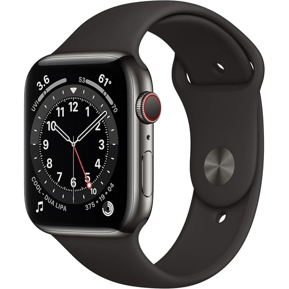 Remis à Neuf Apple Watch Series 6 Acier Inoxydable 40 mm A2293 (GPS + Cellulaire) Graphite (Grade A)