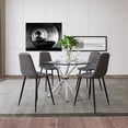 thumbnail image 2 of Velets Bella Glass Top Dining Table with Stainless Steel Legs - Modern & Sleek Design for Dining Room, Kitchen, or Living Room - Durable & Sturdy Construction, Perfect for Breakfast Nooks & Kitchens, 2 of 4