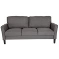 thumbnail image 2 of Bari Upholstered Sofa in Brown Leather, 2 of 5