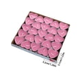 thumbnail image 2 of 50-Pack Heart Tea Lights Flameless Romantic Candle for Wedding Birthday Dinner Table Decorations (3.2cm Unscented), 2 of 4