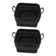 thumbnail image 2 of Fryer Liner, No BAP Rectangular Handle Silicone Fryer Basket 2 Pcs  For Cooking Black,Brown, 2 of 8