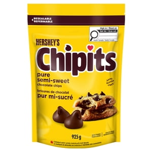 HERSHEY'S CHIPITS Pure Semi-Sweet Des croustilles de chocolat, 925g