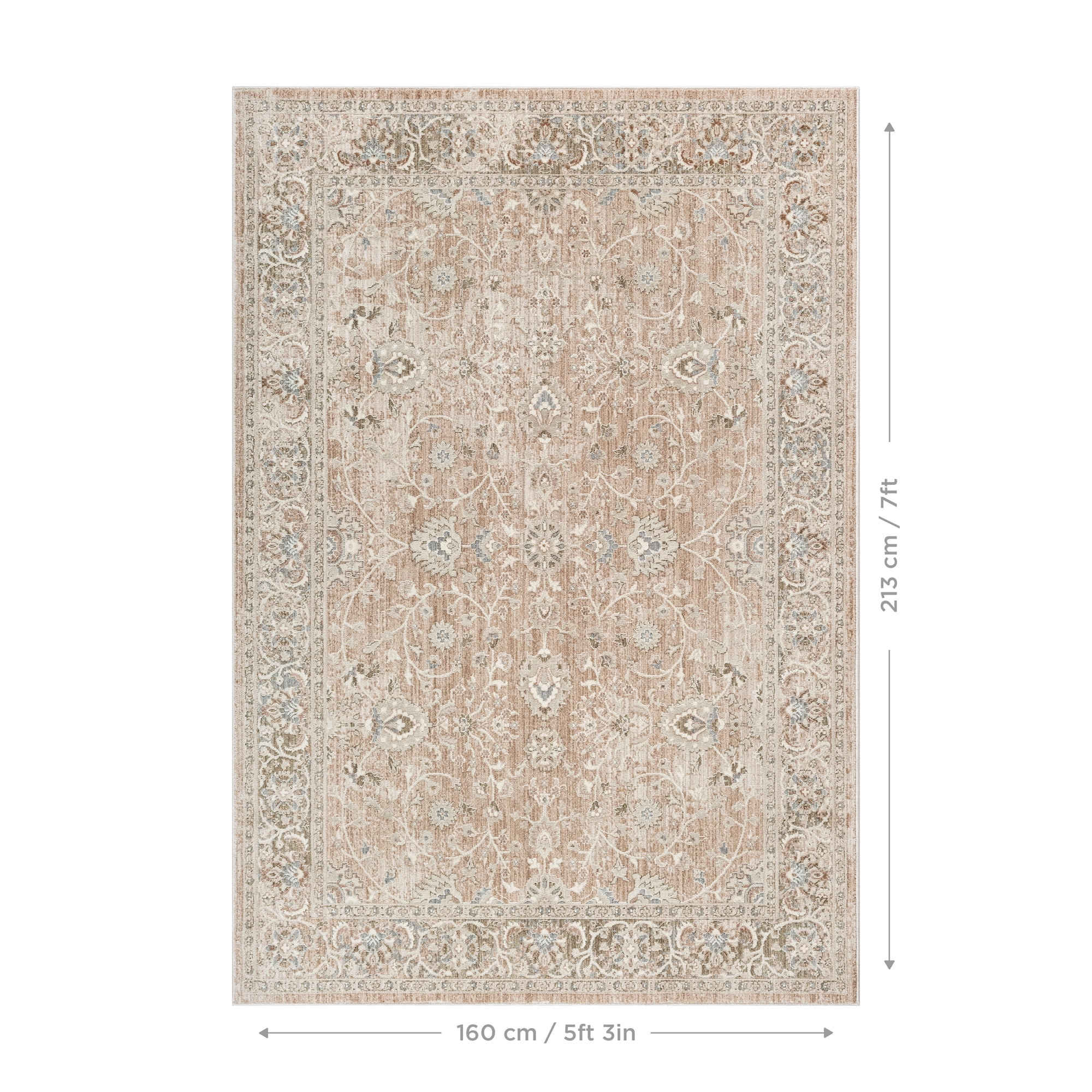 Tapis beige Flow Mainstays, 5 pi x 7 pi