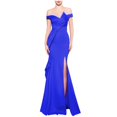 thumbnail image 2 of UPPADA Wedding Guest Dresses for Women One Shoulder Ruched Formal Evening Dress Wrap Ruffle Hem Dress Halter Bodycon Maxi Dress High Waist Party Prom Gown Cocktail Dressclearance Wedding Dress, 2 of 4