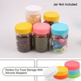 thumbnail image 1 of Unique Bargains Plastic Mason Jar Lid Regular and Wide Mouth Mason Canning Jar Top Food Storage 12 Pack Assorted Color, 1 of 7