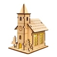 thumbnail image 2 of Light-Up Handmade Wooden Christmas Village Houses For Crafts, 2 of 5