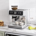 thumbnail image 3 of Semi Automatic Espresso Machine, 20 Bar Professional Espresso Maker with Milk Frother Steam Wand and 95oz Water Tank, Stainless Steel Latte Cappuccino Coffee Maker for Home, Silver, 3 of 7