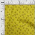 thumbnail image 1 of oneOone Polyester Lycra Medium Yellow Fabric Floral & Flying Swan Block Sewing Material Print Fabric By The Yard 56 Inch Wide, 1 of 4