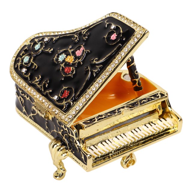 Boîte de Rangement Jewlery, Boîte en Alliage de Style Noir pour Chambre à Coucher