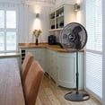 thumbnail image 4 of Lasko 16 Inch Oscillating 3 Speed Adjustable Pedestal Stand Fan Black (2 Pack), 4 of 5