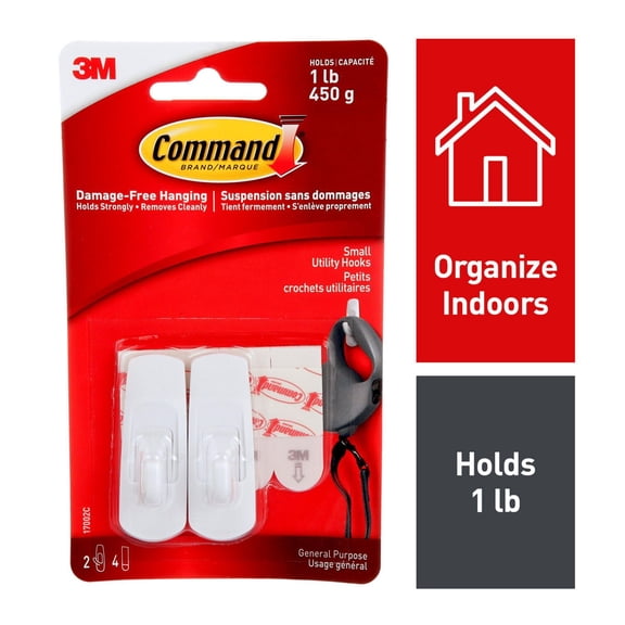 Command™ Utility Hooks 17002C, Small