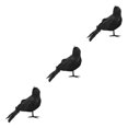 thumbnail image 1 of kurtrusly Horror Props For Halloween - High Simulation Black Crow Ornament For Festive Crooked crow 3Set, 1 of 6