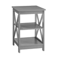 thumbnail image 1 of Convenience Concepts Oxford End Table in Gray Wood Finish With X Frame, 1 of 5