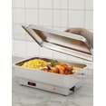 thumbnail image 1 of Ensemble de 2 Buffets à Réchaud Électrique, Serveurs de Buffet 9 Qt et Plateau Chauffant à Affichage Numérique de la Température, Réchaud à Aliments en Acier Inoxydable, pour Fêtes Mariages Traiteurs, 1 of 6
