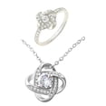 thumbnail image 1 of XZNGL Open Ring Female Fashion Personality Four-leaf Ring Friendship Ring Ring Necklace Female Collarbone Chain, 1 of 9