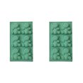 thumbnail image 1 of ZheElen 2pcs Molds Animals Cake Silicone Non-Stick Baking Pan Mould Small Bakeware Decorating Tool Cooking Gadget Self-Assembly Light Green, 1 of 6