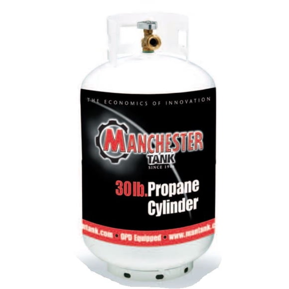 Manchester Tank Propane Tank 1160TCTH.5 DOT Tank; 30 Pound Capacity; Vertical Position; White