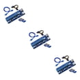 thumbnail image 2 of Transemion 2021 PCI-E Riser 6-pin with LED Lights Crypto Mining Card 1x TO 16x PCI-E RISER Blue 1M 3Set, 2 of 6