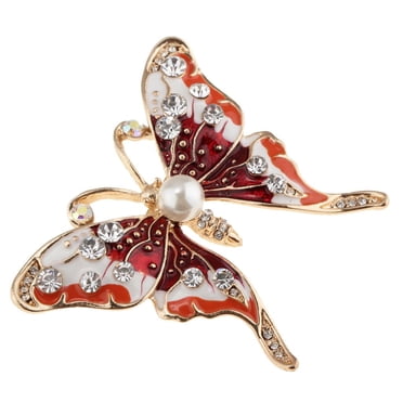 Épingles Broches Vintage pour Femmes en Strass Hippocampe Chien Poisson Pinces pour Foulard Corsage Papillon